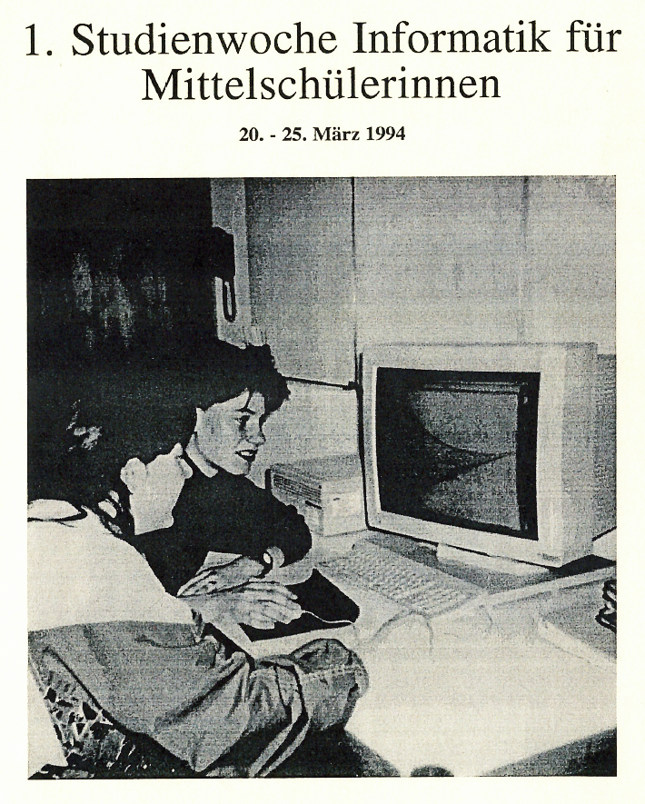 Coverbild der ersten Broschüre für die Studienwoche Informatik