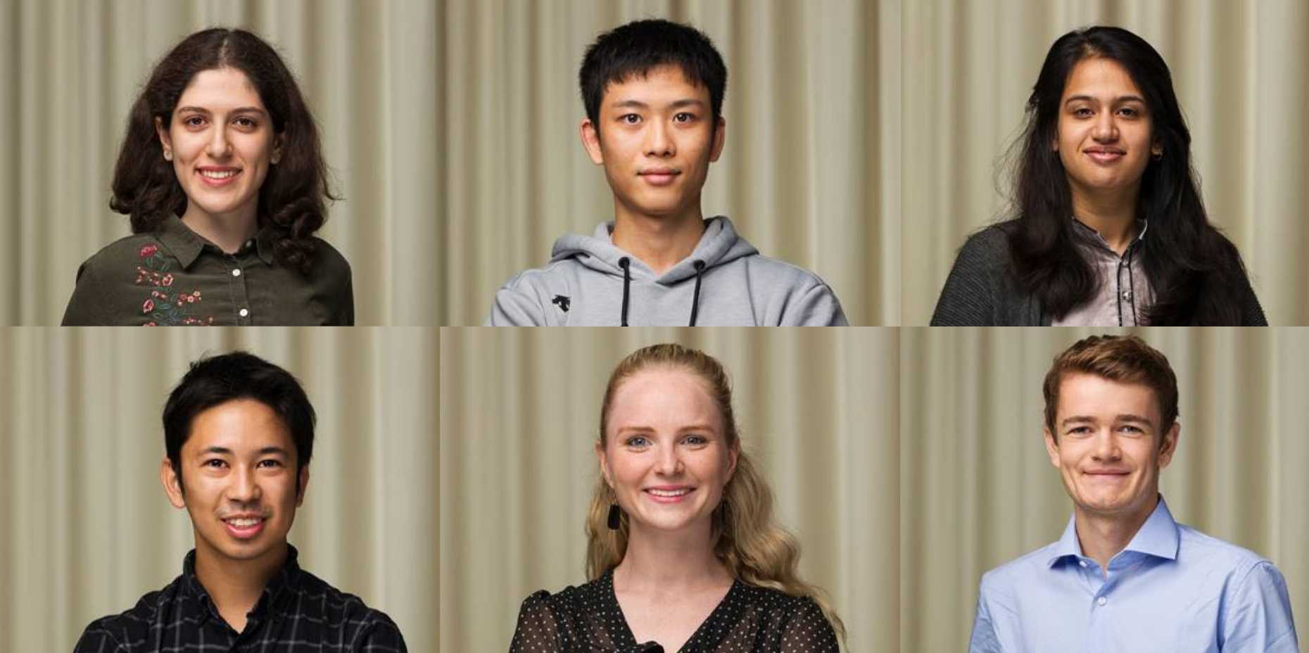 (v.l.n.r.) Afra Amini, Shen Zhou, Fizza Zafar, Nicolas Hutchins, Hanna Ragnarsdottir, Christoph Grunau