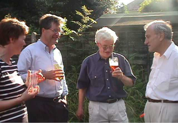 Besuch bei Walter Gander und Professor Nick Trefthen von Departementssekretär Peter Häni und seiner Frau, im Sabbatical in Oxford, 2000.