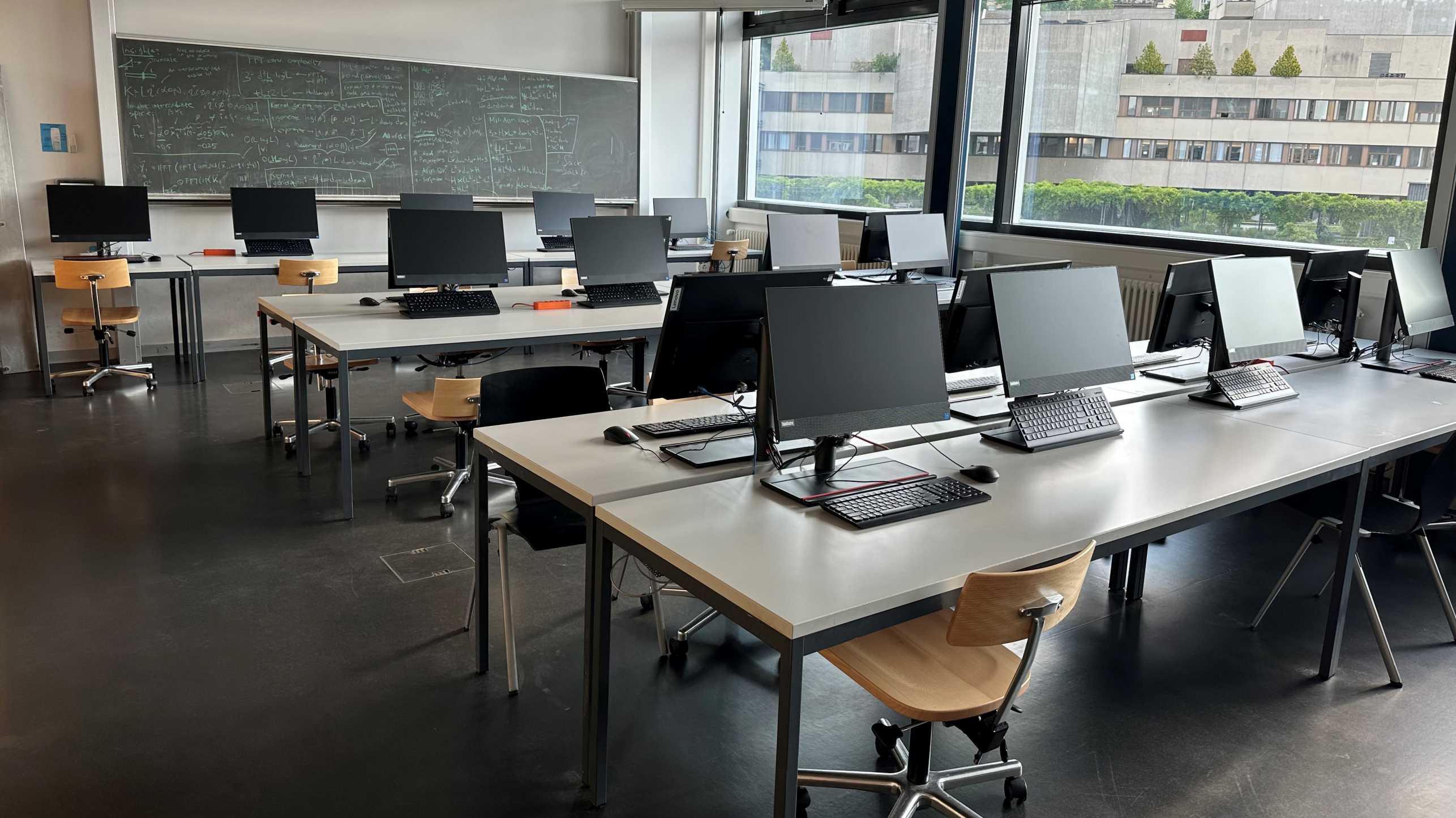 Computer lab with new equipment