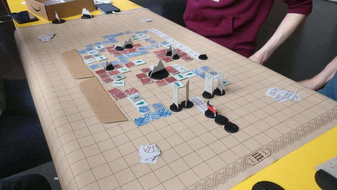 Paper prototype of Unrailed!