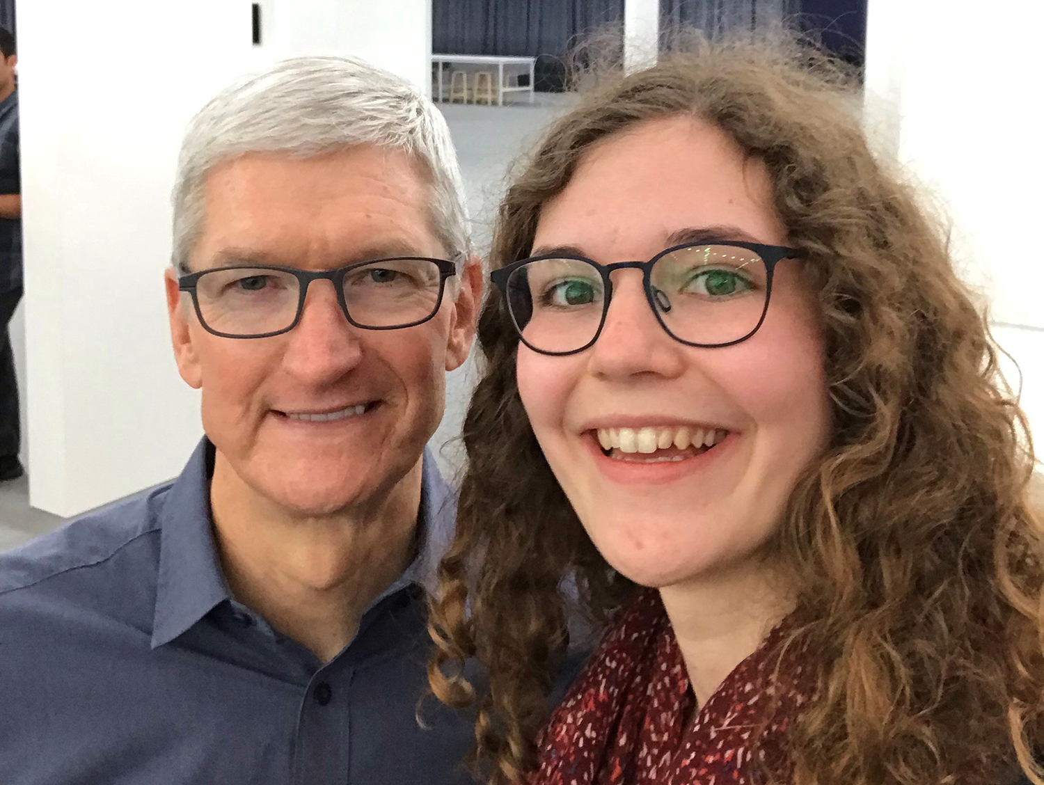 Apple CEO Tim Cook and Larissa Laich