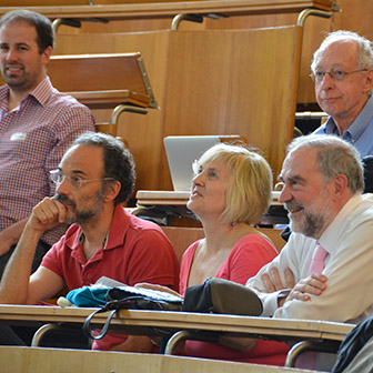 Prof. Gonnet and his family in lecture hall