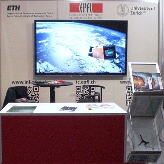The booth of ETH Zurich, EPFL and the University of Zurich