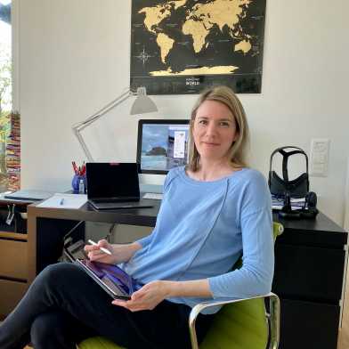 Prof. Olga Sorkine-Hornung working from home