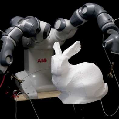 RoboCut cutting out a bunny