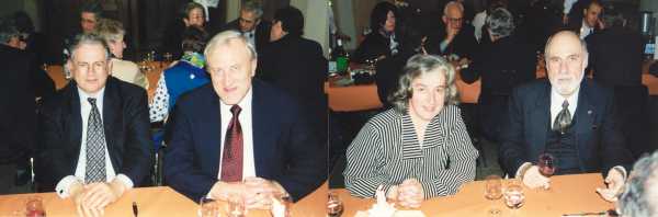 Walter Gander (zweite Person v. links) mit den Ehrendoktoren Bob Kahn und Vint Cerf, 1998.