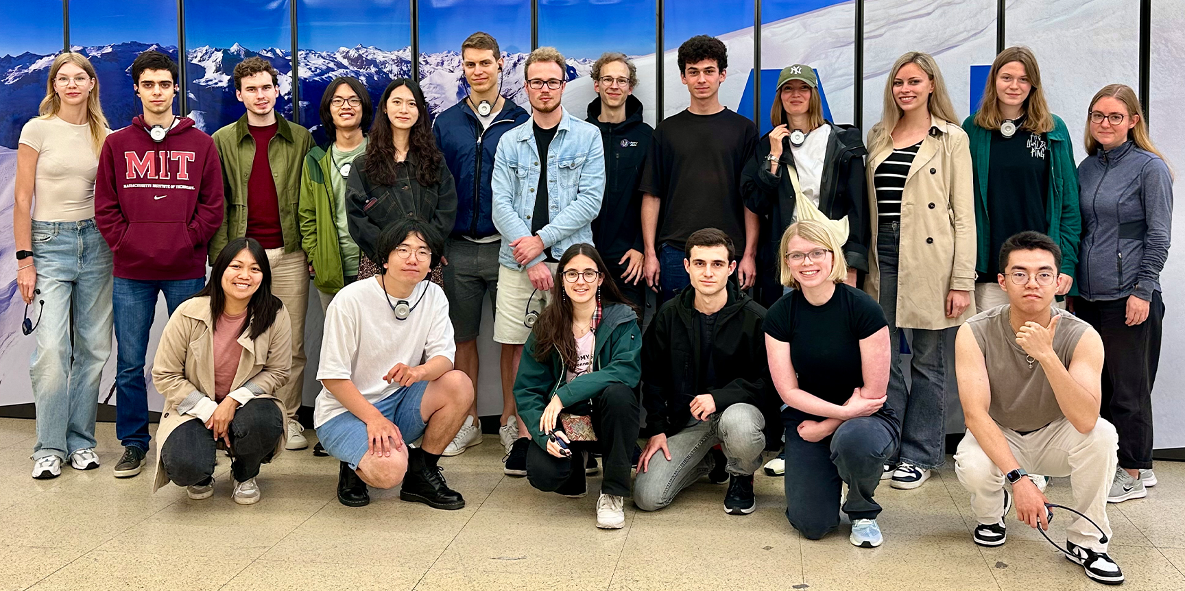 A group of students standing together for a photo.